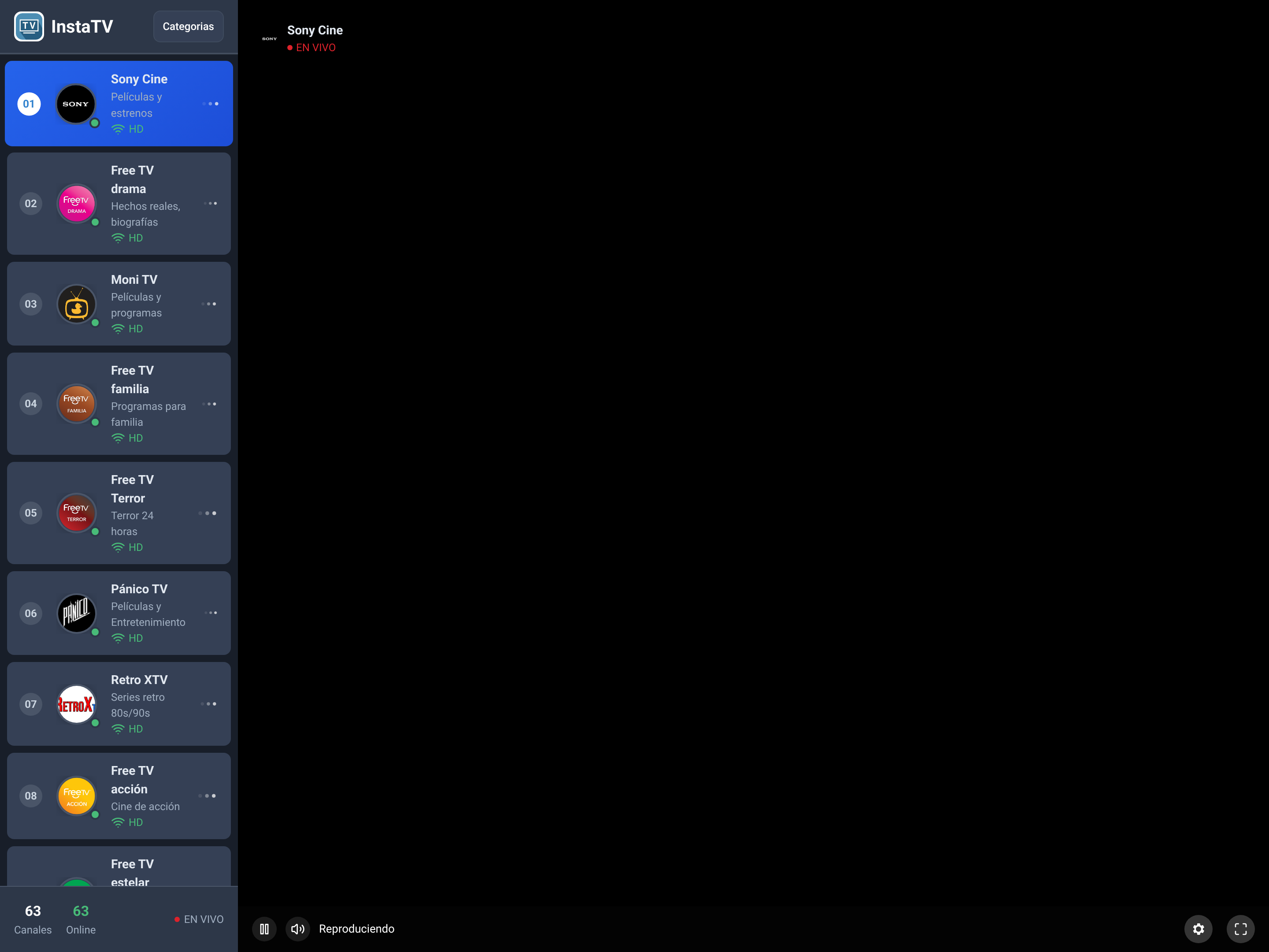 Stream TV Website Preview